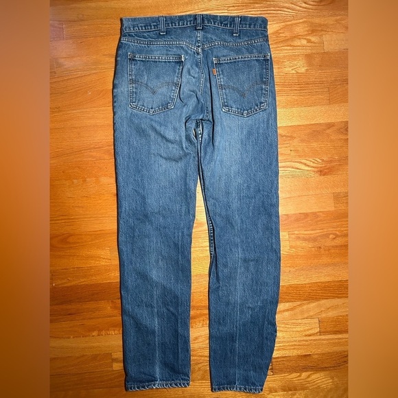 Vintage 70s Levi’s Orange Tab 505 Jeans 34x32 - Picture 3 of 9